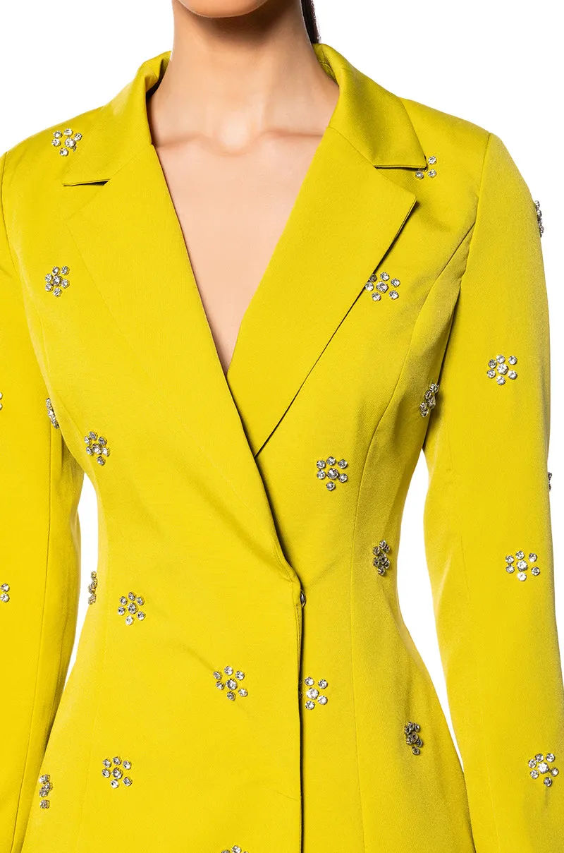 ALL THE WAY UP EMBELLISHED BLAZER