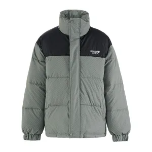 American Style Men's Cotton Jackets Stand Collar Patchwork Letter Printing Contrast Color Thick Male Padded Coats CPG2529