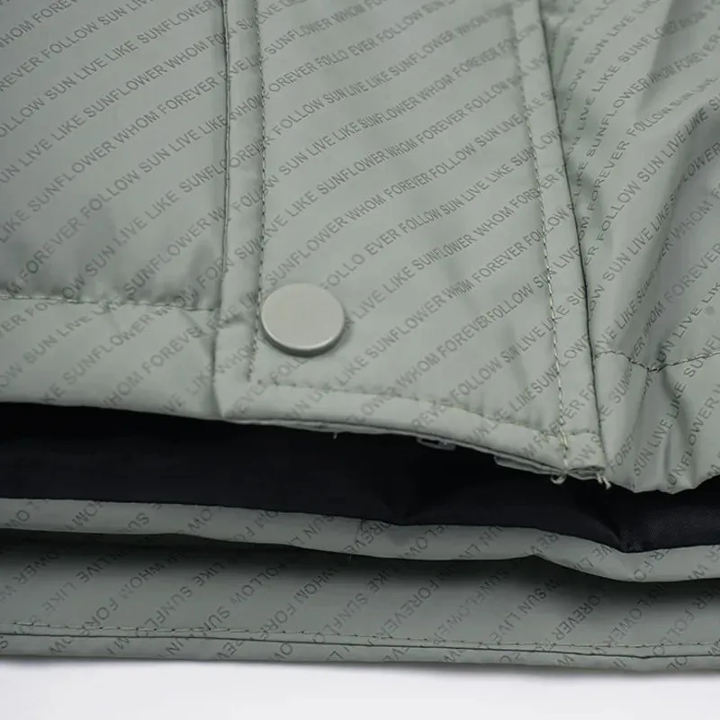 American Style Men's Cotton Jackets Stand Collar Patchwork Letter Printing Contrast Color Thick Male Padded Coats CPG2529