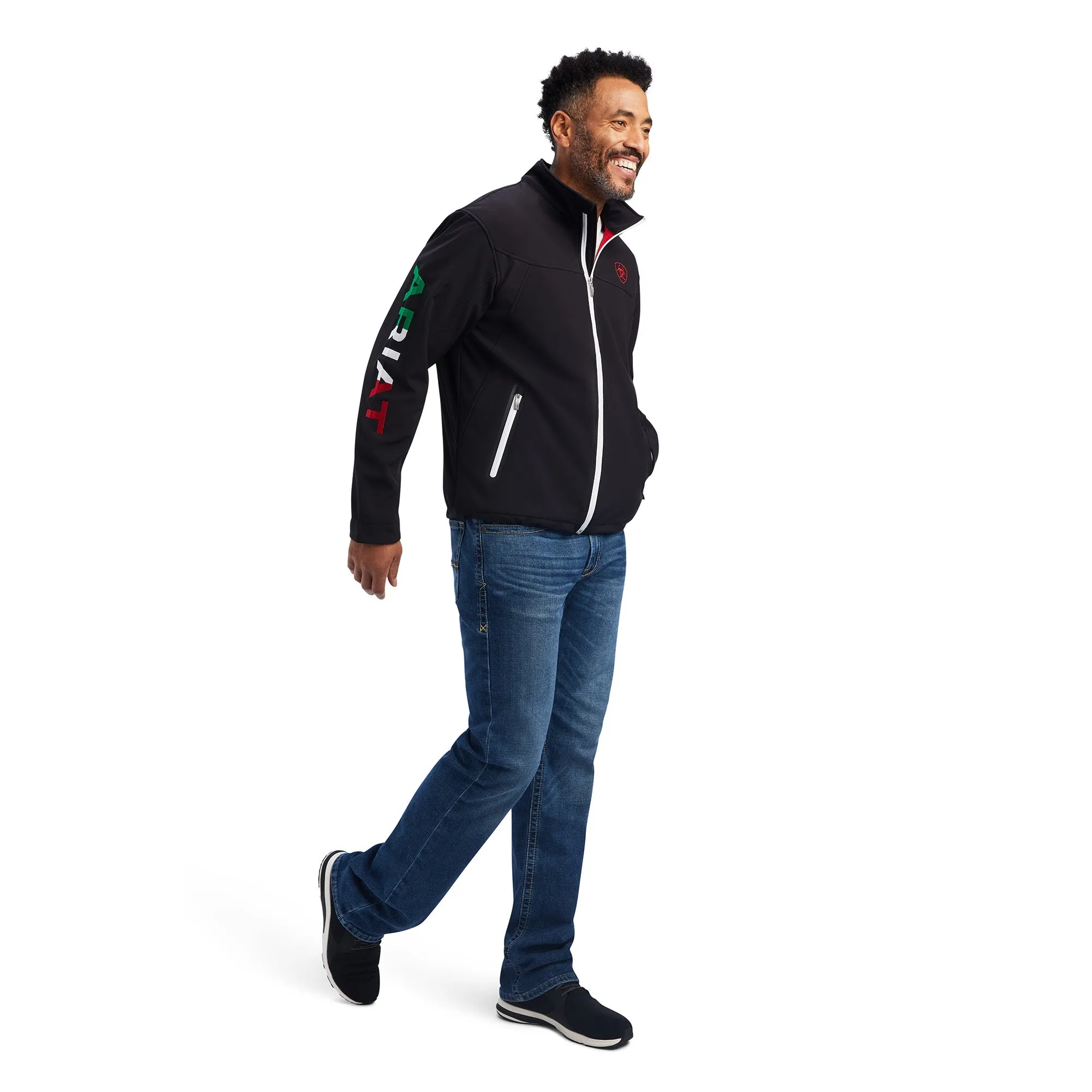 Ariat® Men's Team Mexico Brand Black Softshell Jacket 10039009