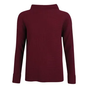 Barbour Lossie Ladies Funnel Neck Knit - Garnet
