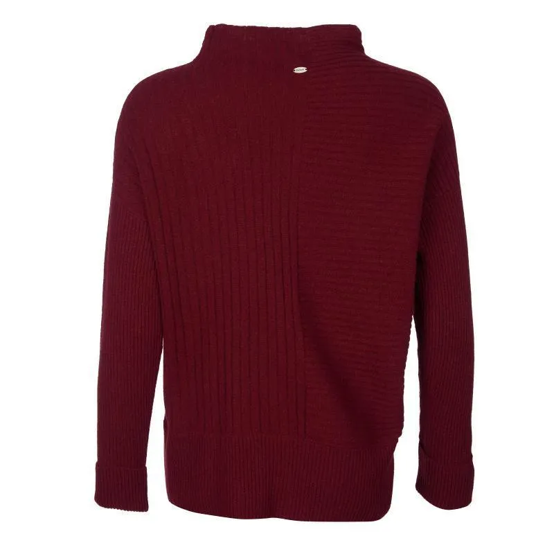 Barbour Lossie Ladies Funnel Neck Knit - Garnet