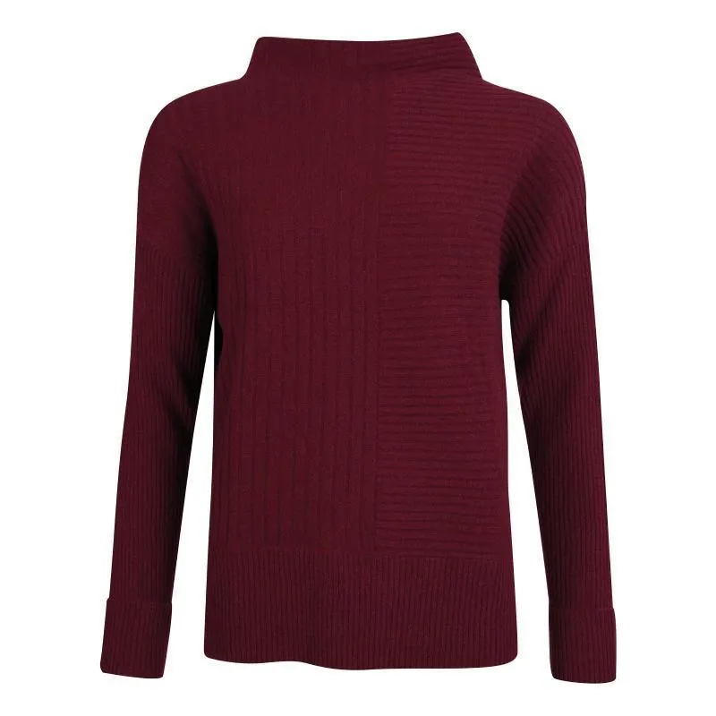 Barbour Lossie Ladies Funnel Neck Knit - Garnet