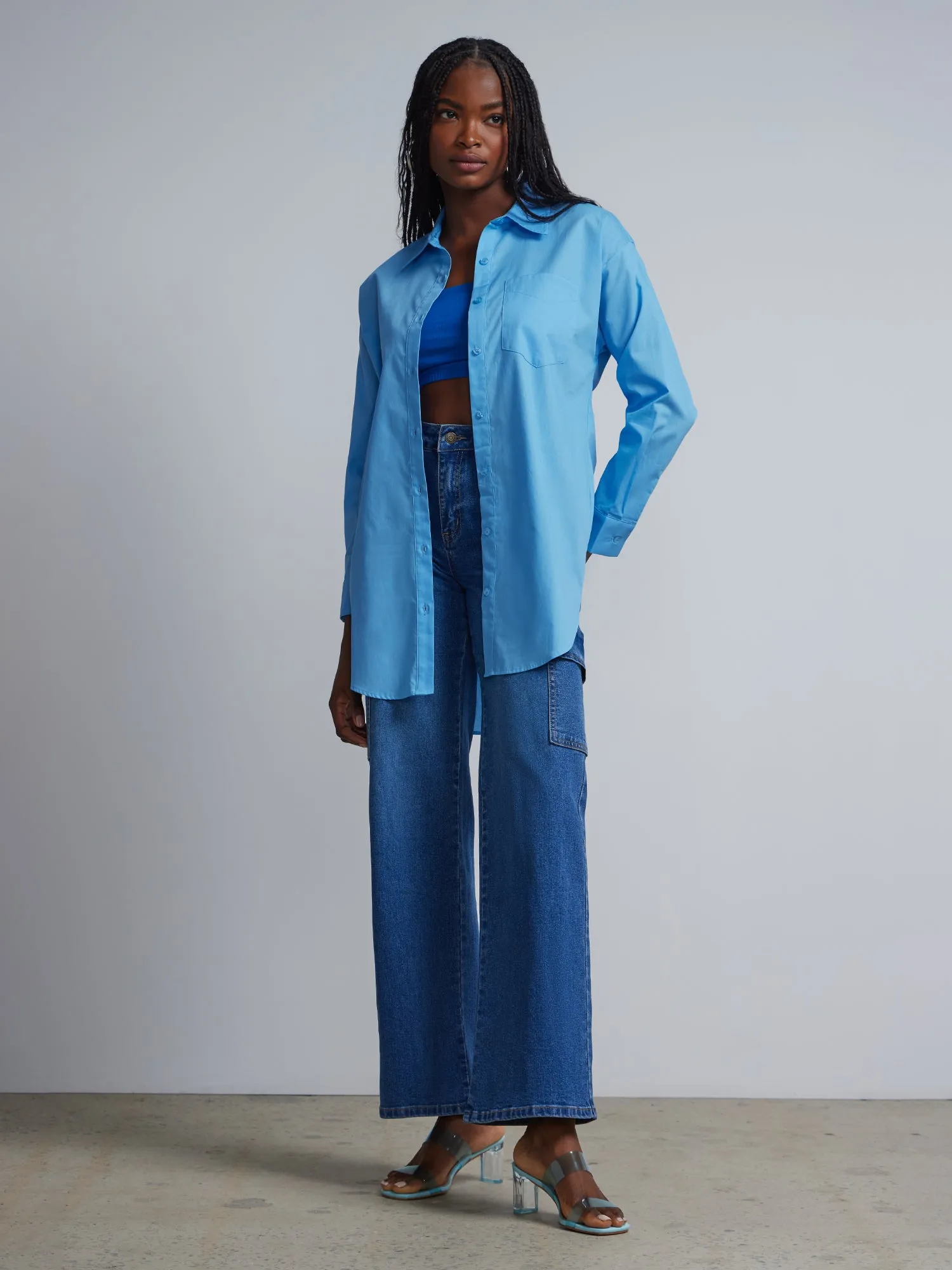 Cotton Button-Front Shirt