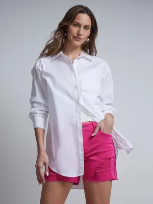 Cotton Button-Front Shirt
