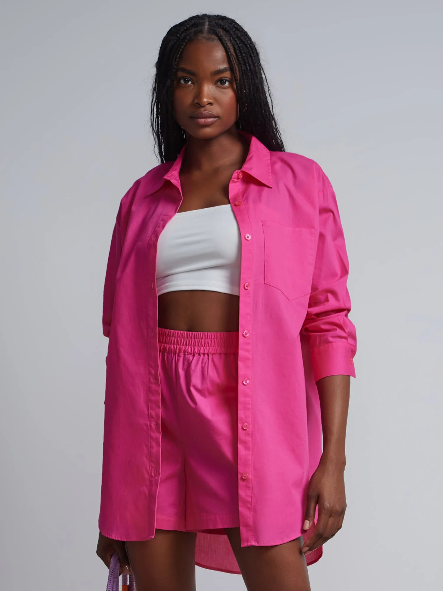 Cotton Button-Front Shirt