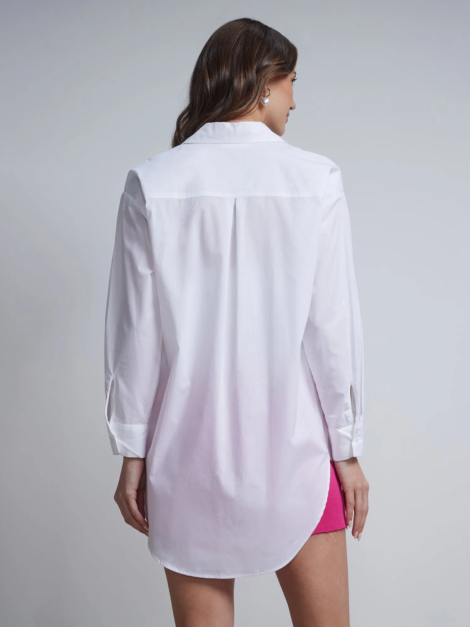 Cotton Button-Front Shirt