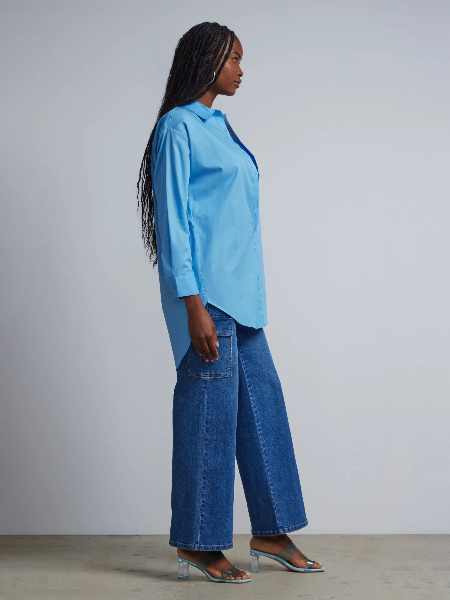 Cotton Button-Front Shirt