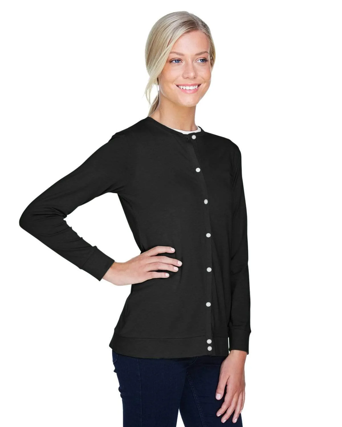 Devon & Jones - Women's Perfect Fit™ Ribbon Cardigan