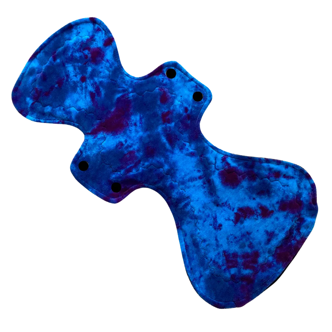 Moody Blue Mega Pad - Organic Cotton Reusable Maternity Pad Very Heavy Flow Pad
