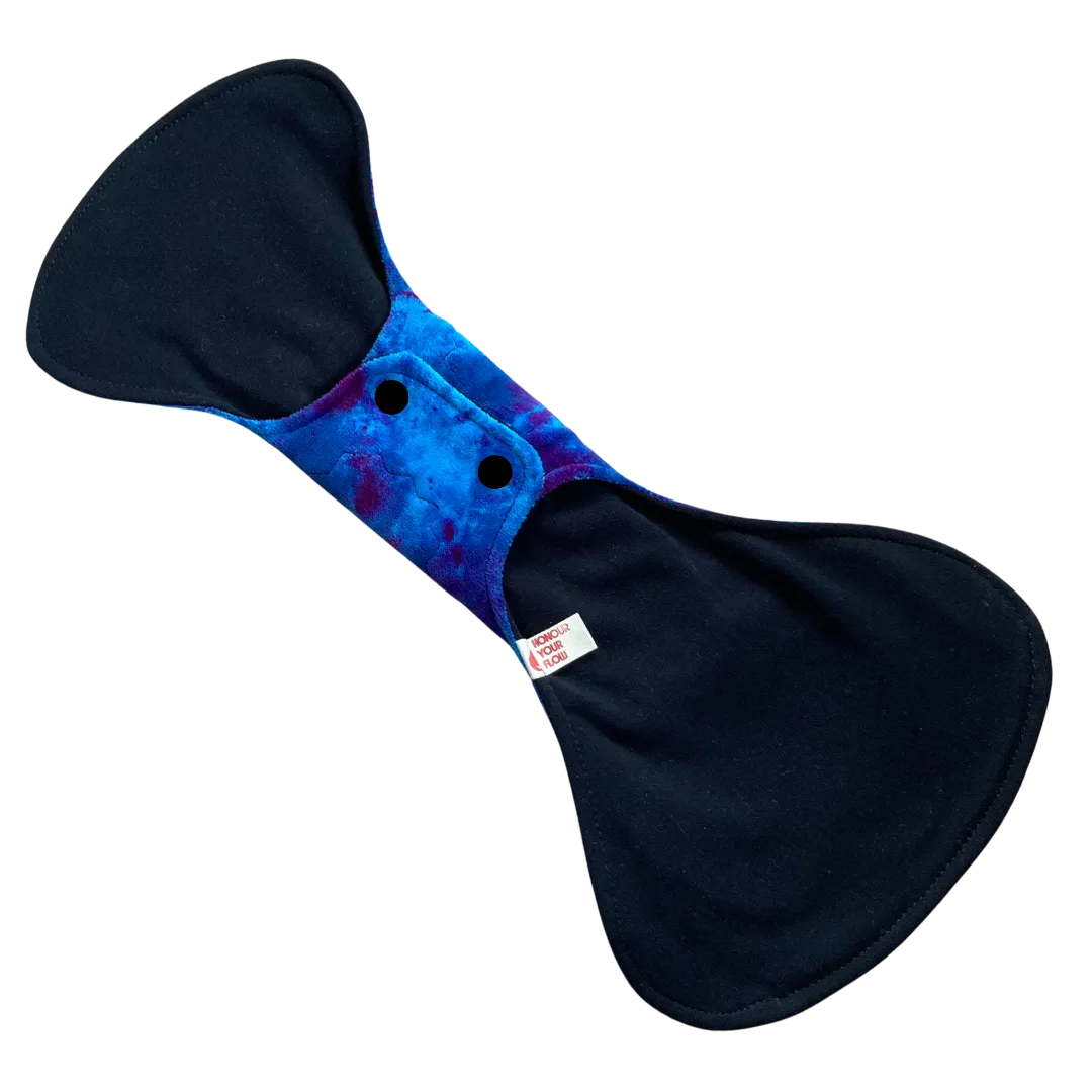 Moody Blue Mega Pad - Organic Cotton Reusable Maternity Pad Very Heavy Flow Pad