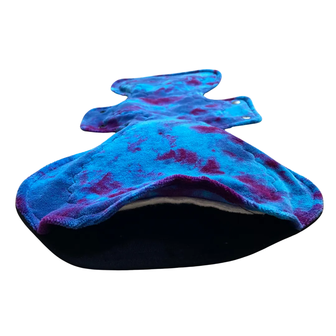 Moody Blue Mega Pad - Organic Cotton Reusable Maternity Pad Very Heavy Flow Pad
