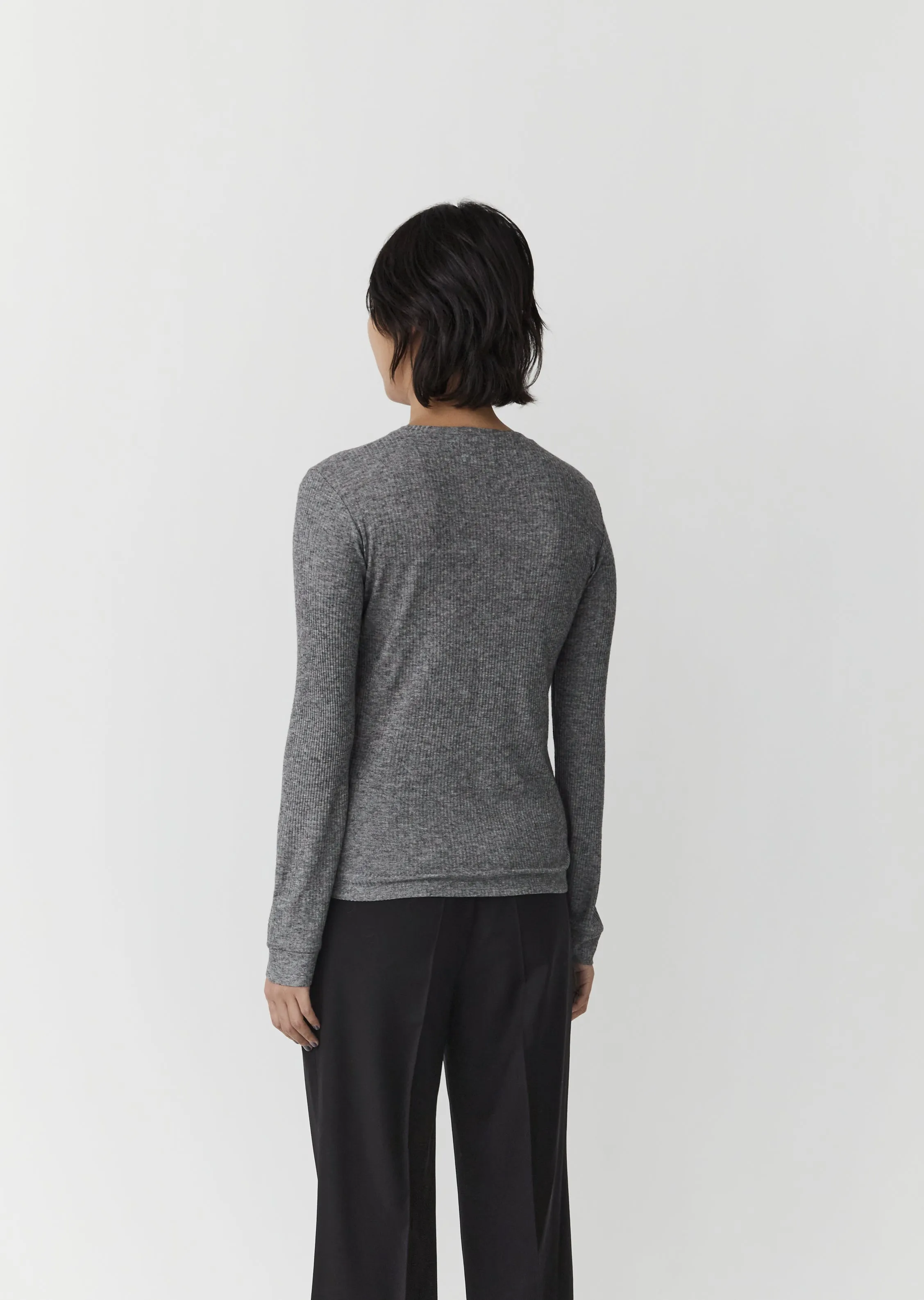 Ortigia Long Sleeve Tee — Grey Melange