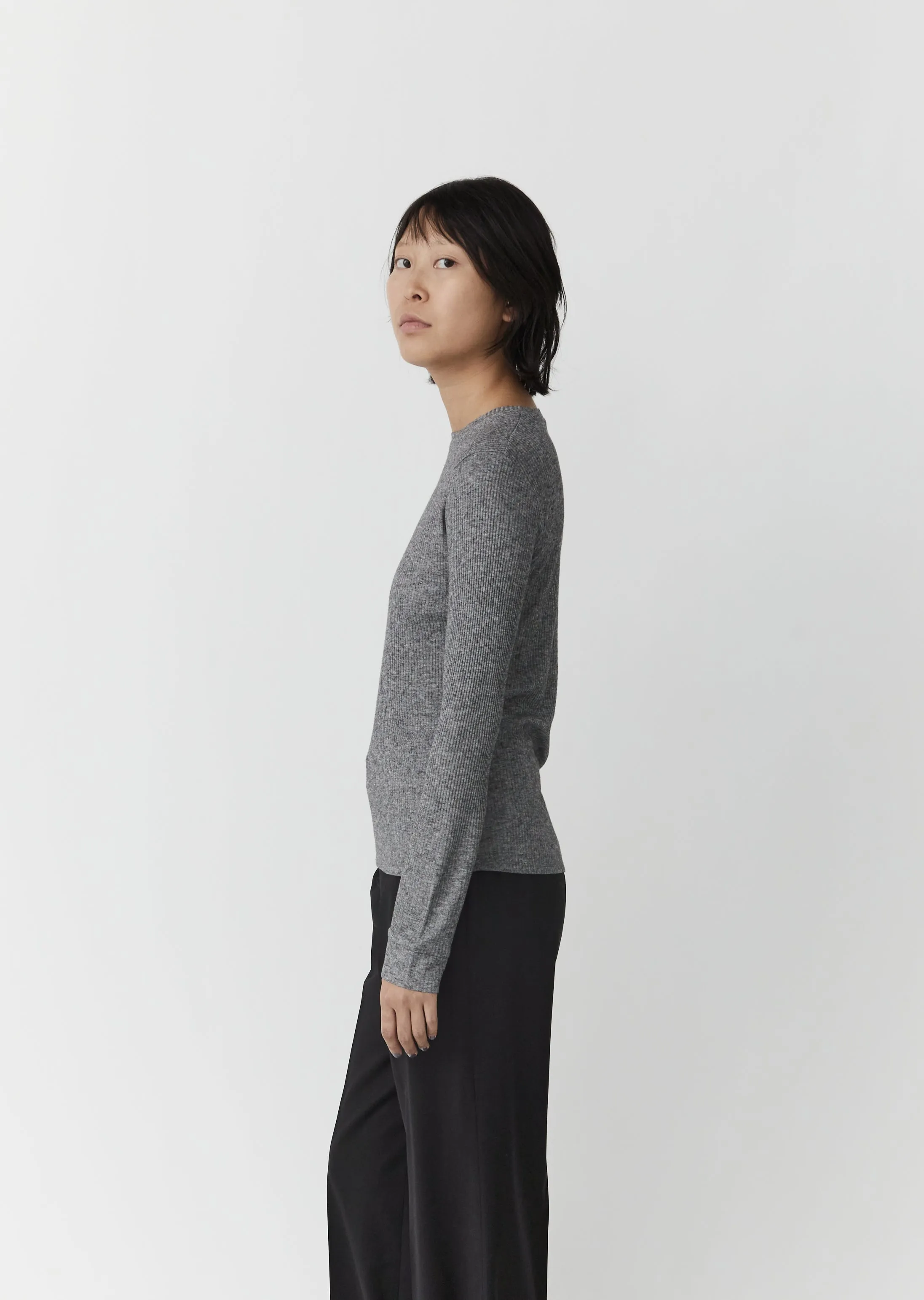 Ortigia Long Sleeve Tee — Grey Melange