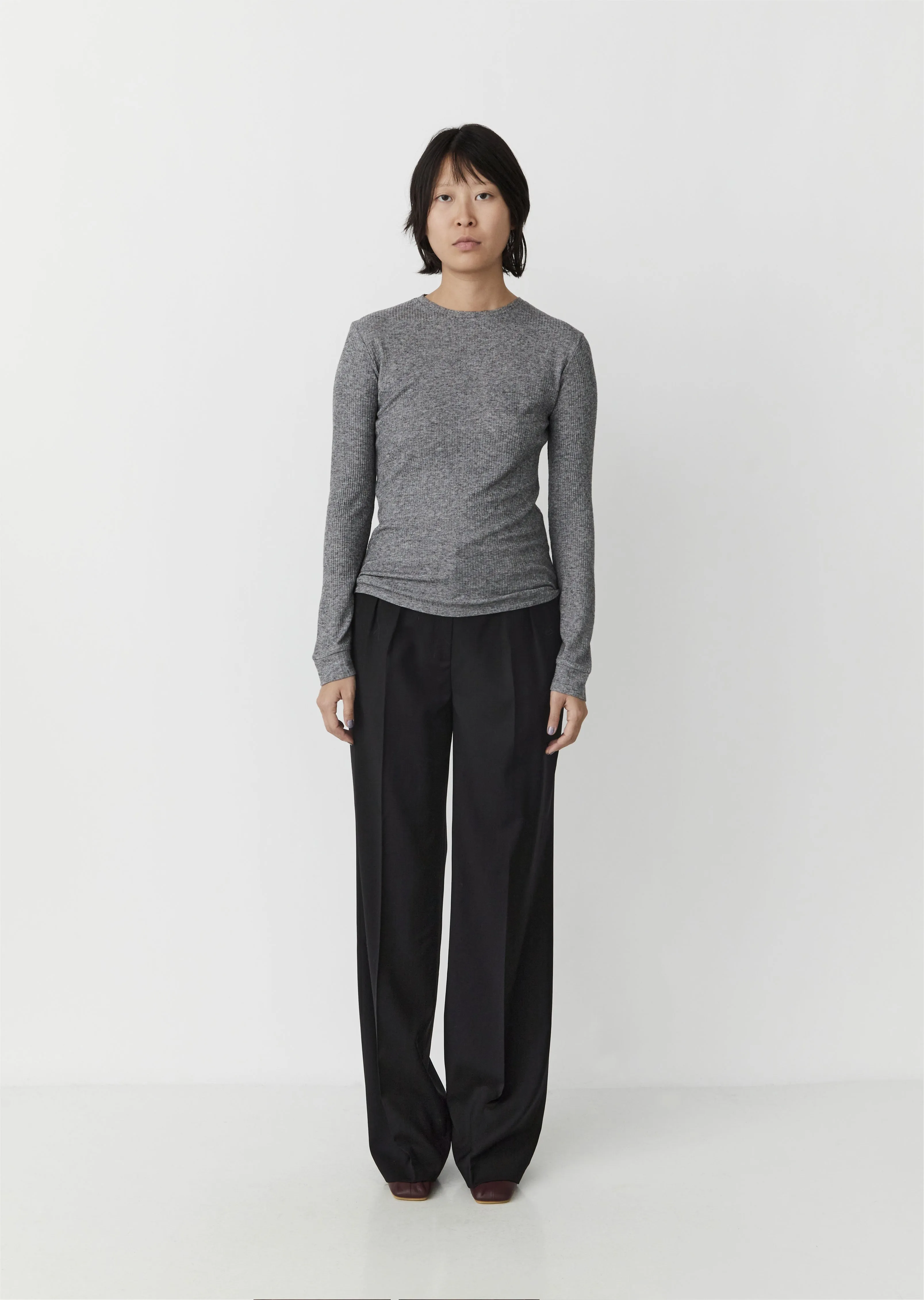 Ortigia Long Sleeve Tee — Grey Melange
