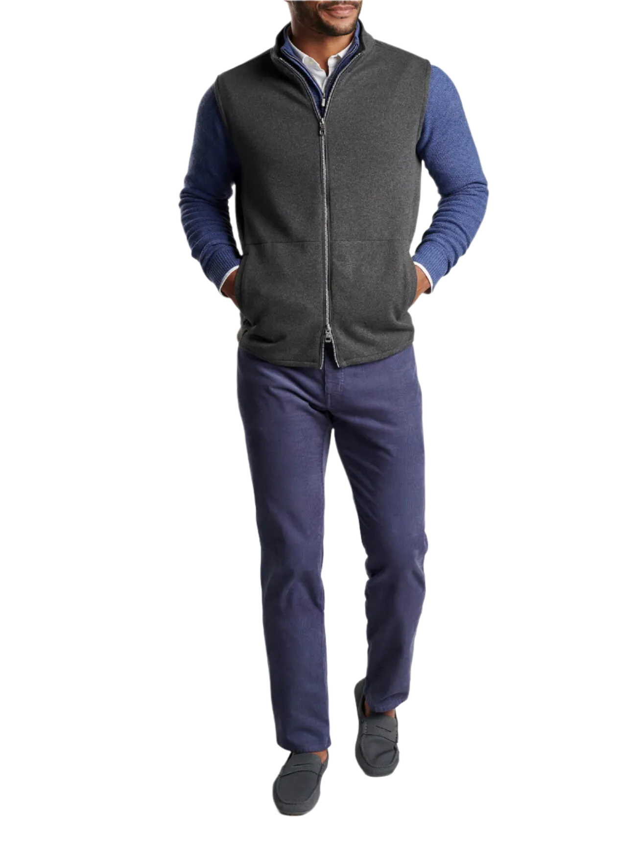 Peter Millar - Men's Crown Sweater Fleece Vest - Iron