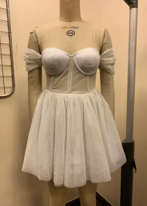 Suzanne White Corset Dress Fit Sample