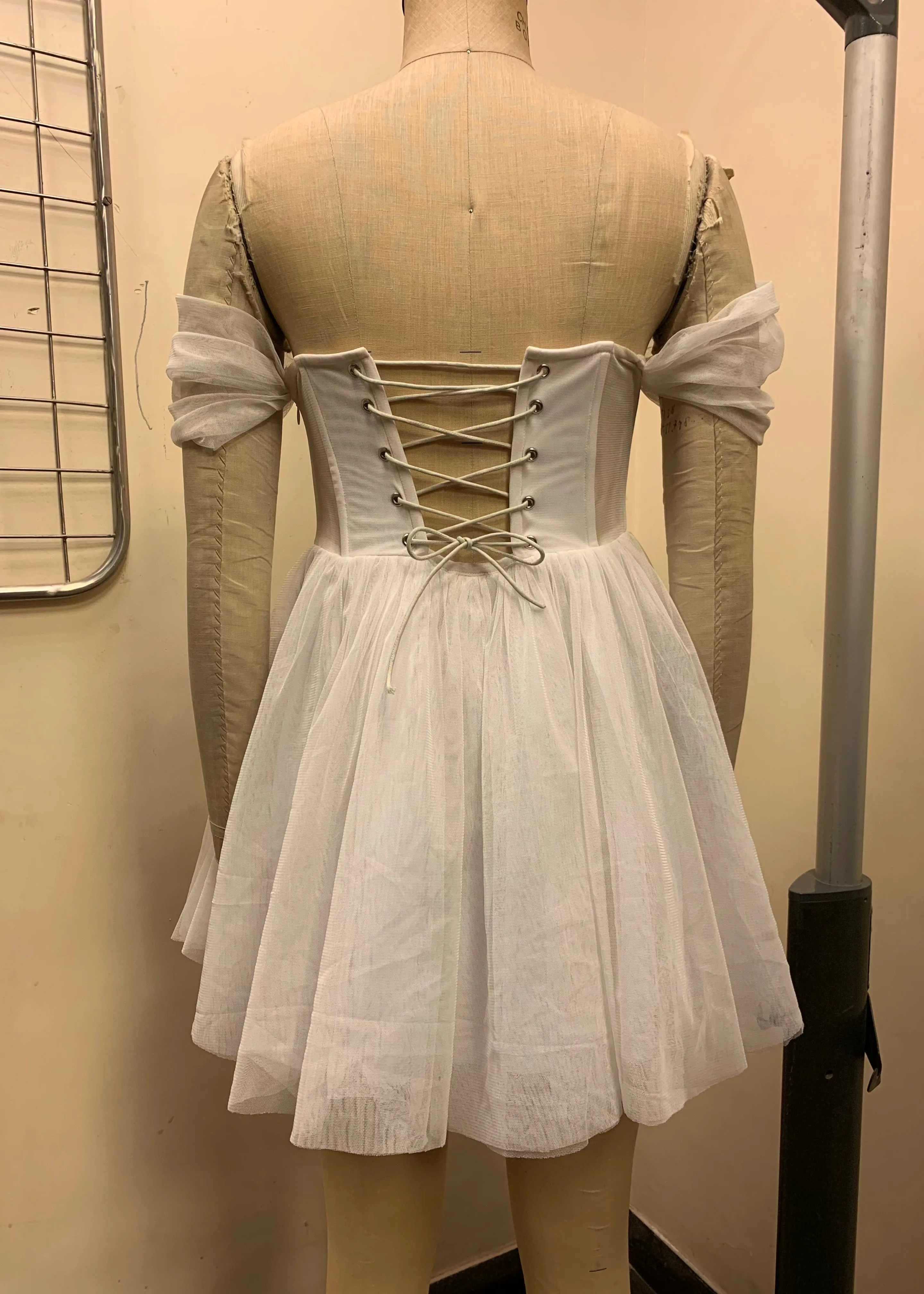 Suzanne White Corset Dress Fit Sample