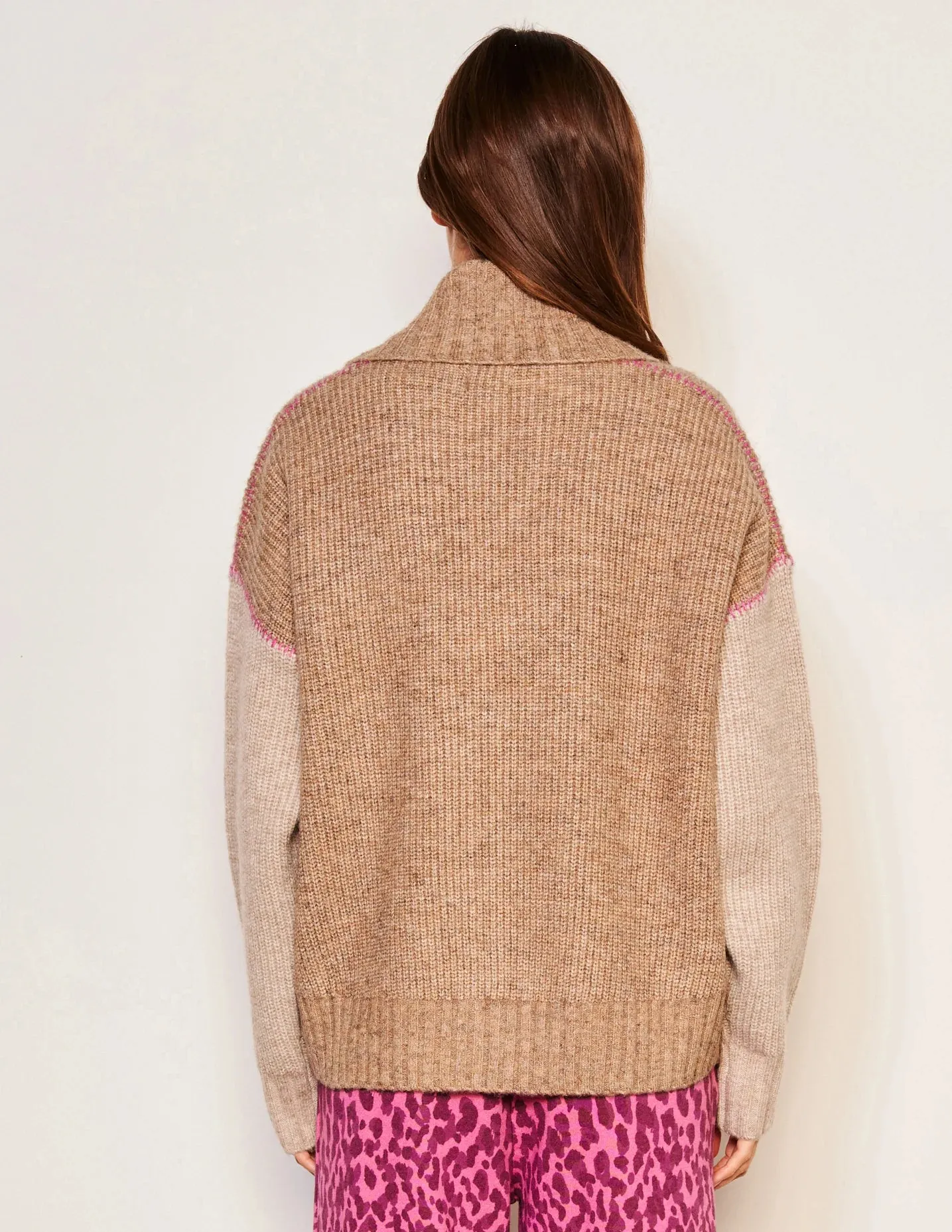 The Shawl Collar Cardi Taupe